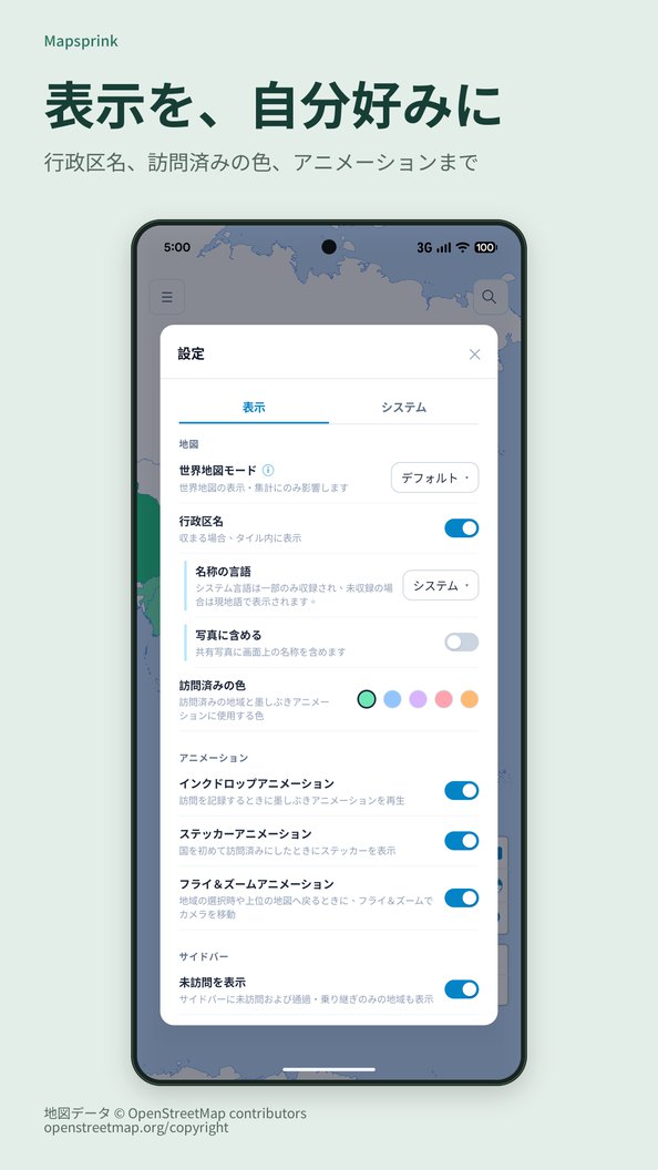 表示を、自分好みに