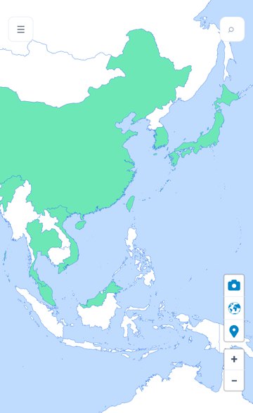 World map with visited countries